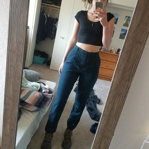 PLAID GREEN/BLUE/BLACK TROUSERS